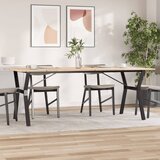 Blagovaonski stol Y-oblika 200x100x75 cm od borovine i čelik | shoptok.hr