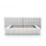 Micadoni Home Svetlo siva oblazinjena zakonska postelja s prostorom za shranjevanje z letvenim dnom 160x200 cm Mamaia – | Shoptok.si