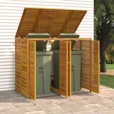 vidaXL Spremište za 2 kante za smeće 140x89x117cm masivno drvo bagrema Cijene