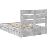  Postelja s shranjevanjem z vzglavjem Betonsko siva 135 x 190 cm, (5000105878) | Shoptok.si