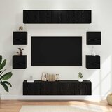  Set TV komoda 8 pcs 80 x 30 x 30 cm Crni hrast | shoptok.hr