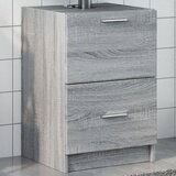  The Living Store Omarica za umivalnik siva sonoma 40x37x59 cm inženirski les - Omarica Za Umivalnik, (21486252) Cene