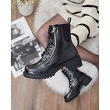 Resti Black eco leather patent leather women's bagger boots Gaddaxa | Shoptok.si