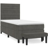  The Living Store Box spring postelja z vzmetnico temno siva 80x200 cm žamet - Box Spring Postelja, (21453973) | Shoptok.si