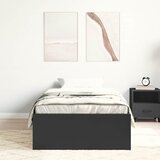  Okvir kreveta crni 75 x 190 cm mali za jednu osobu | Eponuda.com