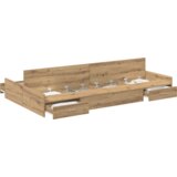  Krevetna konstrukcija za pohranu sivo Sonoma hrast artisan | shoptok.hr