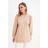 Trendyol Beige Crew Neck Knitted Sweatshirt | Shoptok.si