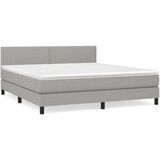  Box spring postelja z vzmetnico svetlo siva 160x200 cm žamet, (20898800) | Shoptok.si
