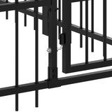  Zunanji pasji boks jeklo 16,89 m² - - črna - 102.1 - 873 x 193.5 x 100 cm - | Shoptok.si