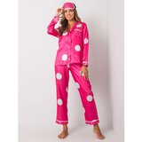 Fashion Hunters Ladies' pink two-piece pajamas with polka dots | Shoptok.si