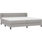  Krevet s oprugama i madracem svjetlosivi 200 x 200cm od tkanine | shoptok.hr