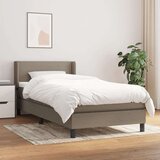  Box spring postelja z vzmetnico taupe 90x200 cm blago, (20791367) Cene