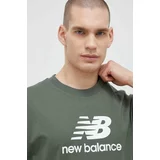 New Balance Pamučna majica boja: zelena, s uzorkom, MT31541DON-DON
