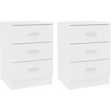  Nočne omarice 2 kosa bele 38x35x56 cm iverna plošča, (20623853) | Shoptok.si