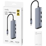 Cudy Adapter-konverter UH606 USB Tip C 3xUSB-A 3.0/RJ-45/HDMI/USB-C | Eponuda.com