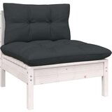  10-dijelna vrtna garnitura od borovine s jastucima bijela | shoptok.hr