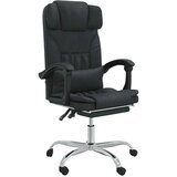  Masažni uredski naslonjač od umjetne kože crni | shoptok.hr