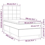 Box spring postelja z vzmetnico temno siva 90x200 cm blago, (20846869) | Shoptok.si
