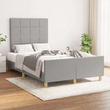  Za krevet s uzglavljem svjetlosivi 120x200 cm od tkanine Cijene