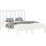  Posteljni okvir bel iz trdnega lesa 160x200 cm, (20645408) | Shoptok.si