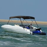 vidaXL Bimini tenda s 3 loki črna 182x184x136 cm, (21233596) | Shoptok.si
