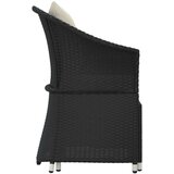  2-dijelna vrtna garnitura od poliratana s jastucima crna | shoptok.hr