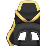  Gaming stol z oporo za noge črno in zlato umetno usnje, (21152296) | Shoptok.si