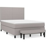  Box spring posteljni z vzmetnico svetlo siv 140x190 cm blago, (20893496) | Shoptok.si