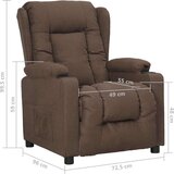  Stol s funkcijo vstajanja taupe blago, (20957065) | Shoptok.si