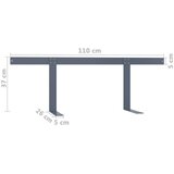  Naslon za sofu od paleta svjetlosivi 110 cm željezni | shoptok.hr
