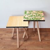 Hanah home 2Shp505 - cream creamsalmongreen nesting table (2 pieces) | ePonuda.com