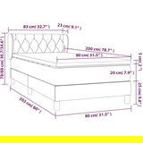 Box spring postelja z vzmetnico svetlo siva 80x200 cm žamet, (20899093) | Shoptok.si