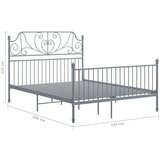  Za krevet sivi metalni 140 x 200 cm | shoptok.hr