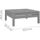  Vrtna sedežna garnitura 7-delna trdna borovina siva, (20676815) | Shoptok.si