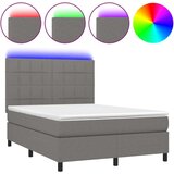  Box spring s madracem LED tamnosivi 140x190 cm tkanina | shoptok.hr