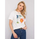 Fashion Hunters White t-shirt with sequins Cene