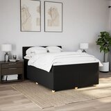  Krevet s oprugama i madracem crni 140 x 190 cm od tkanine | shoptok.hr