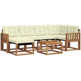  Set vanjskih sofa 7 kom. Prirodna i krem | shoptok.hr
