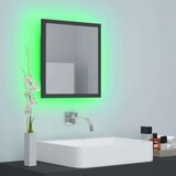vidaXL LED kopalniško ogledalo sivo 40x8,5x37 cm iverna plošča | Shoptok.si