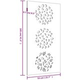vidaXL Vrtna stenska dekoracija 105x55 cm corten jeklo listje | Shoptok.si