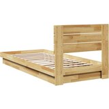 vidaXL Okvir kreveta uzglavljem bez madraca 75x190 cm puno drvo hrast | shoptok.hr