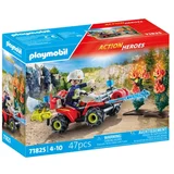 Playmobil 71825 - ACTION HEROES Feuerwehr Quad löscht Heckenbrand - 1 k.