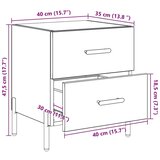  Noćni ormar s ladicama 2 pcs Crni hrast 40 x 35 x 47.5 cm | shoptok.hr