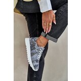 S. BARSKI Suede Patterned Sports Shoes On Platform With Glitter D&A | Shoptok.si