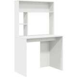 vidaXL Miza s polico Bela 91 x 50 x 149 cm Konstruiran les | Shoptok.si