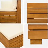 Set vanjskih sofa s jastukom 11 Komad Smeđa Čvrsto drvo akacije | shoptok.hr