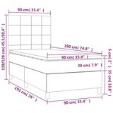 Krevet s oprugama i madracem tamnosivi 90 x 190 cm od tkanine | shoptok.hr