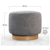 Atelier Del Sofa Tabure Turneed, 55x43x55cm, Sivi | Eponuda.ba