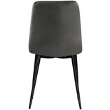 CARRYHOME STOL, kovina, tekstil črna, temno siva | Shoptok.si