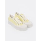 Shelvt Yellow lace-up sneakers with a thick sole | shoptok.hr